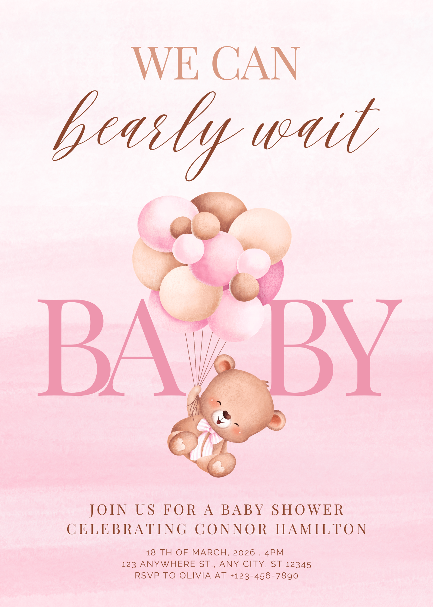 We Can Bearly Wait (Pink)