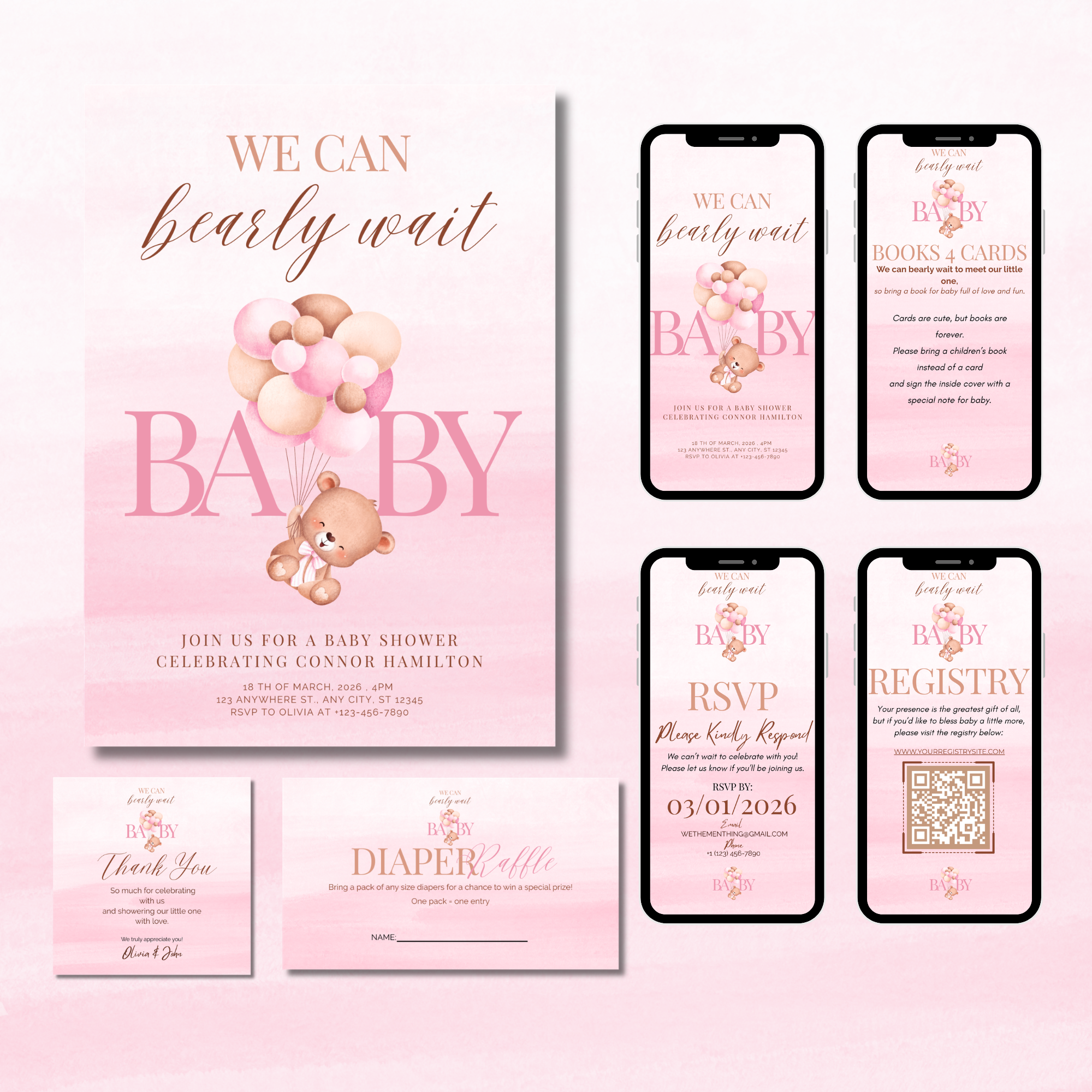 We Can Bearly Wait (Pink)