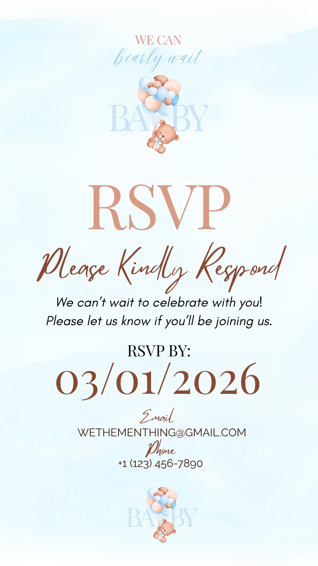 We Can Bearly Wait (Blue)