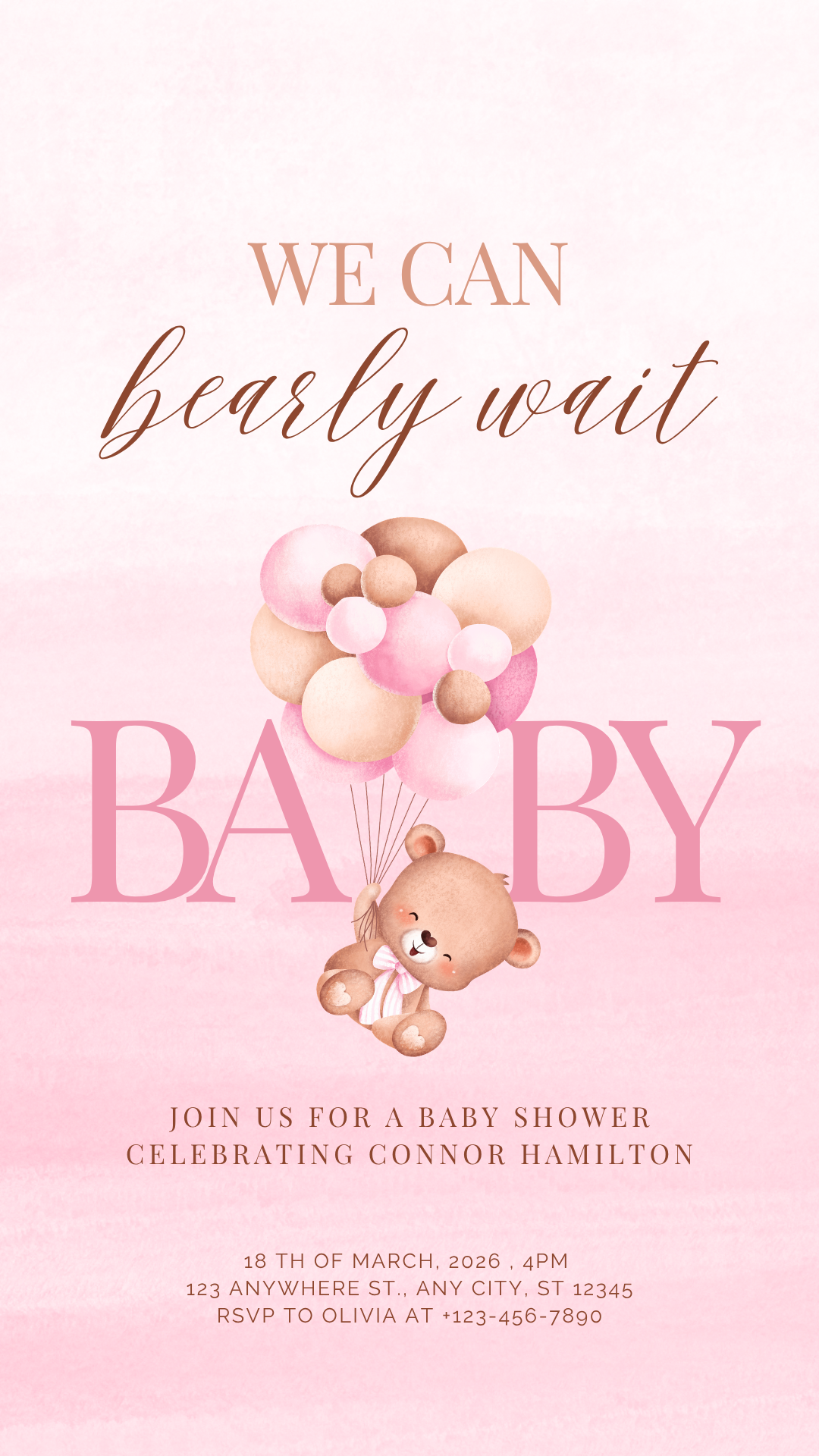 We Can Bearly Wait (Pink)
