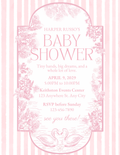 Elegant Pink & White Invitation